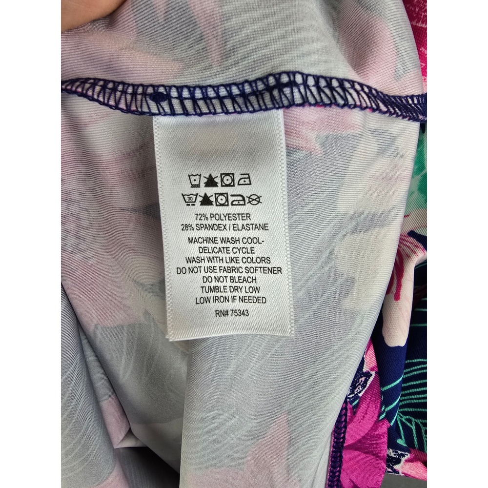 Tommy Bahama Racquet & Paddle Dress Women XL Tropical Floral Tennis Golf Active - Picture 6 of 6